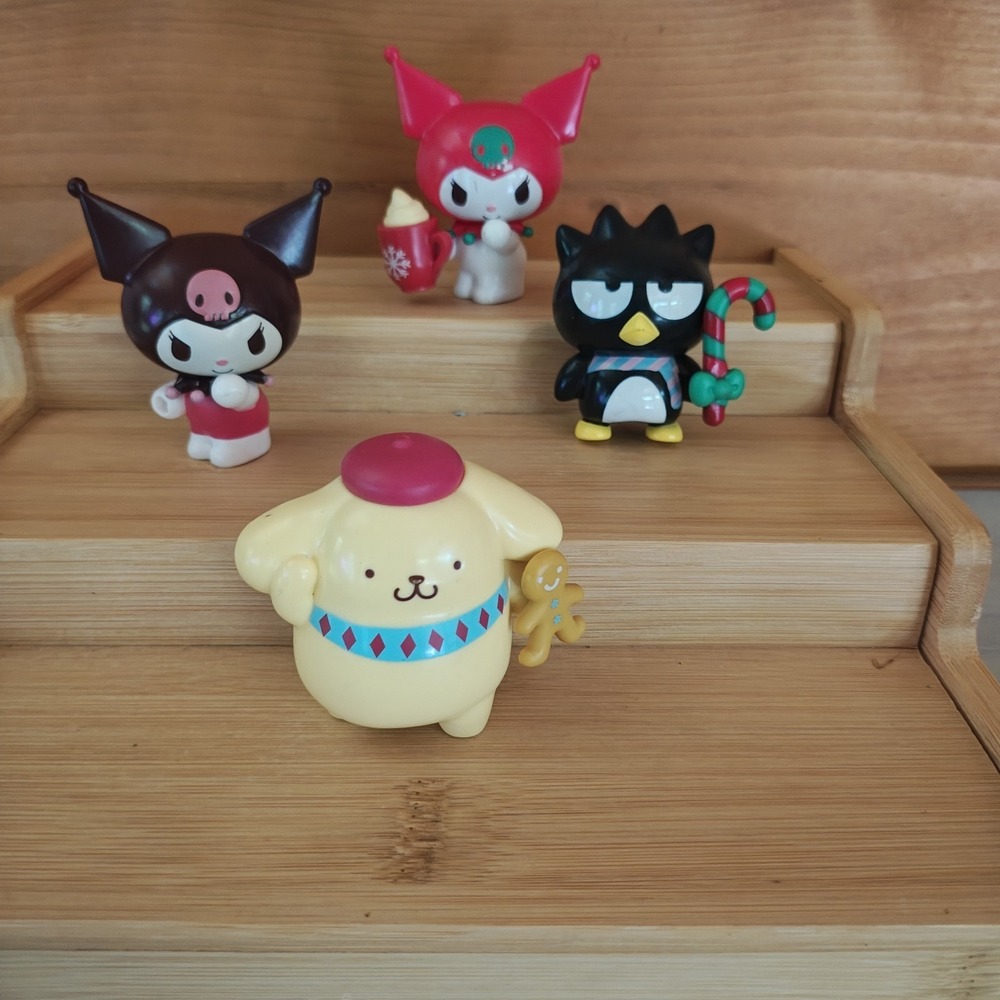 Lot of 6 Sanrio Hello Kitty My Kuromi Mini Bad Badtz Pompompurin 2" Resin Toys